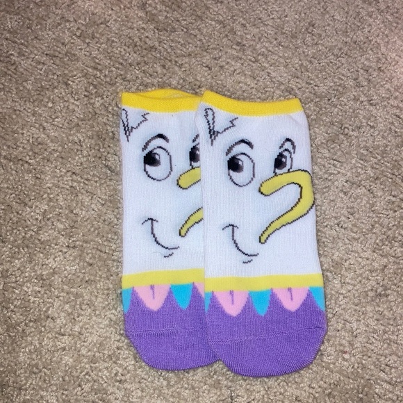 FINAL DROP🚨 NWOT Womens Disney Chip Beauty and the Beast ankle socks - Picture 2 of 2
